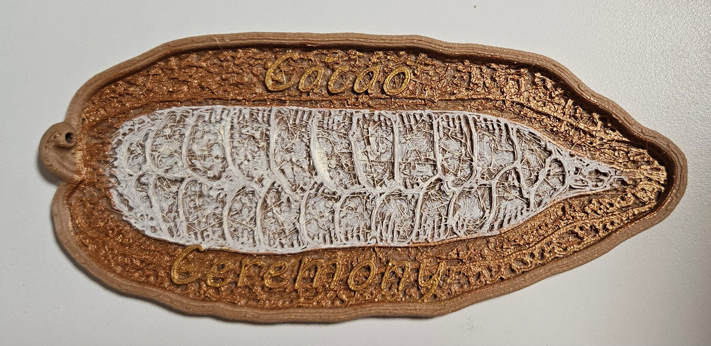 Incense Stick Holder - Cacao Pod Shaped for Cacao Ceremonies