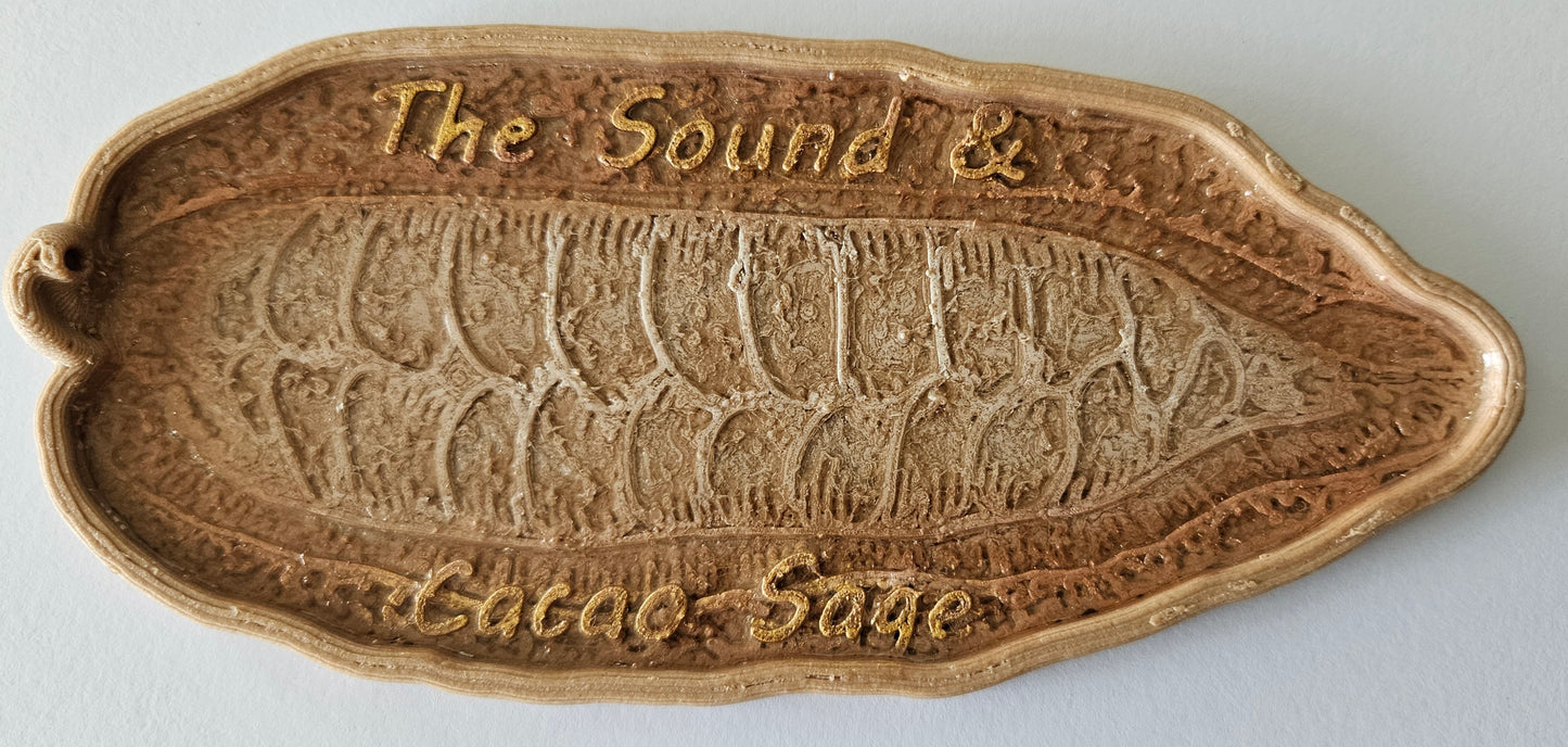 Incense Stick Holder - Cacao Pod Shaped for Cacao Ceremonies